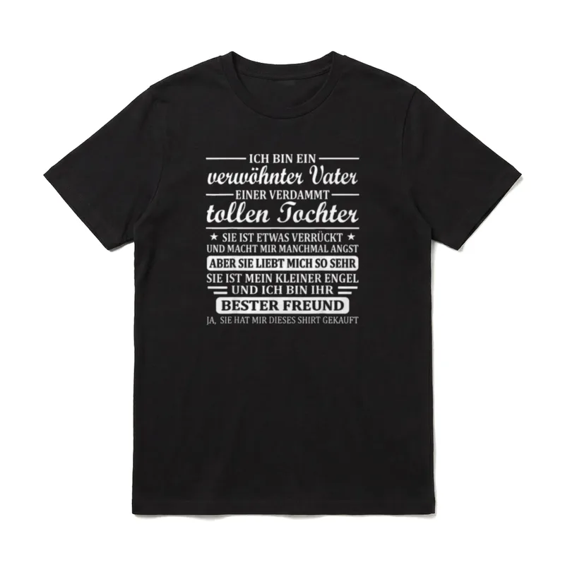 Glücklicher Papa Bester Papa T-Shirt – Klassisches T-Shirt in Schwarz