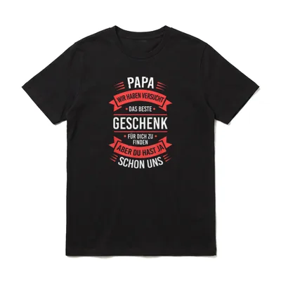 Lustiges Vatertag Papa Tochter T-Shirt – Klassisches T-Shirt in Schwarz