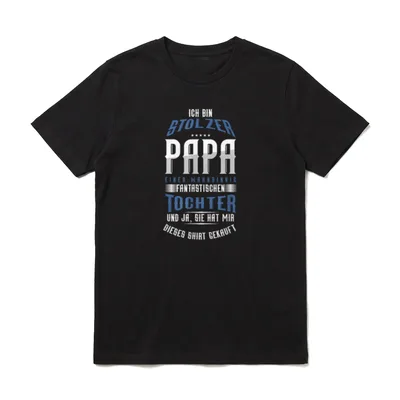 Tochter Papa Vatertagsgeschenk Vati T-Shirt – Klassisches T-Shirt in Schwarz