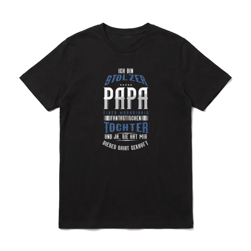 Tochter Papa Vatertagsgeschenk Vati T-Shirt – Klassisches T-Shirt in Schwarz