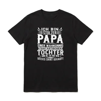 Stolzer Papa einer fantastischen T-Shirt – Klassisches T-Shirt in Schwarz