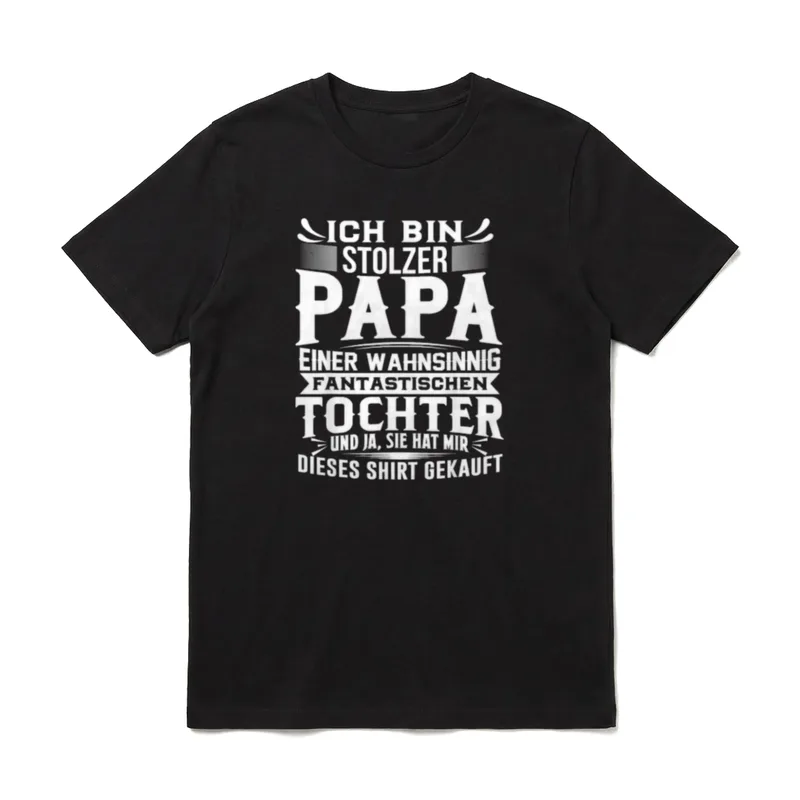 Stolzer Papa einer fantastischen T-Shirt – Klassisches T-Shirt in Schwarz