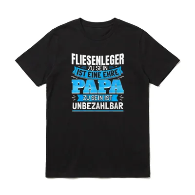 Fliesenleger Papa Vati Sohn T-Shirt – Klassisches T-Shirt in Schwarz