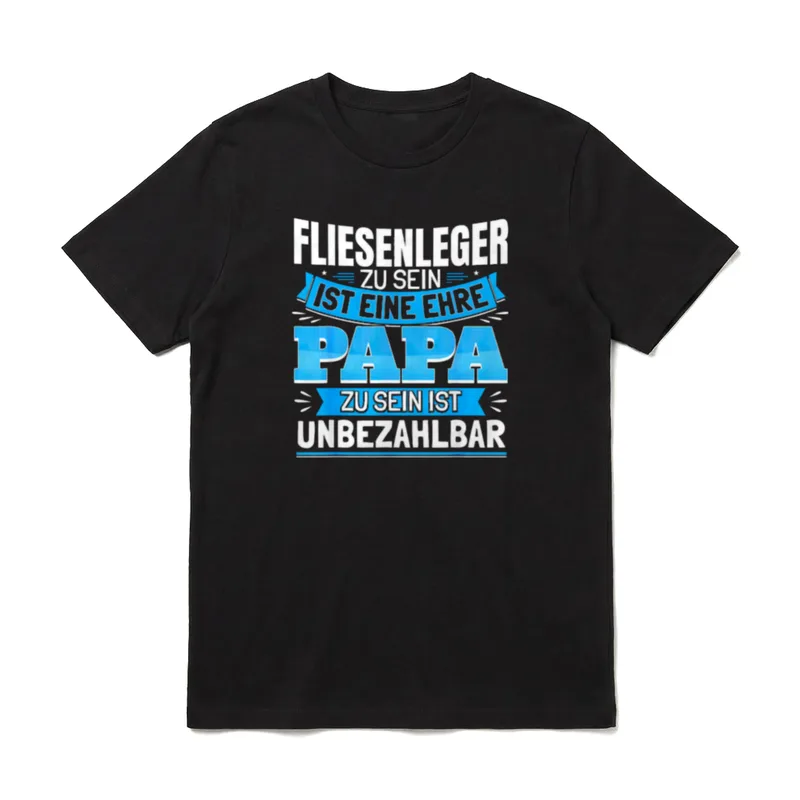 Fliesenleger Papa Vati Sohn T-Shirt – Klassisches T-Shirt in Schwarz