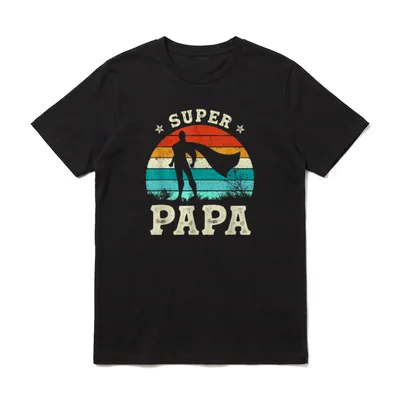 Superpapa Vatertag Sohn Tochter T-Shirt – Klassisches T-Shirt in Schwarz