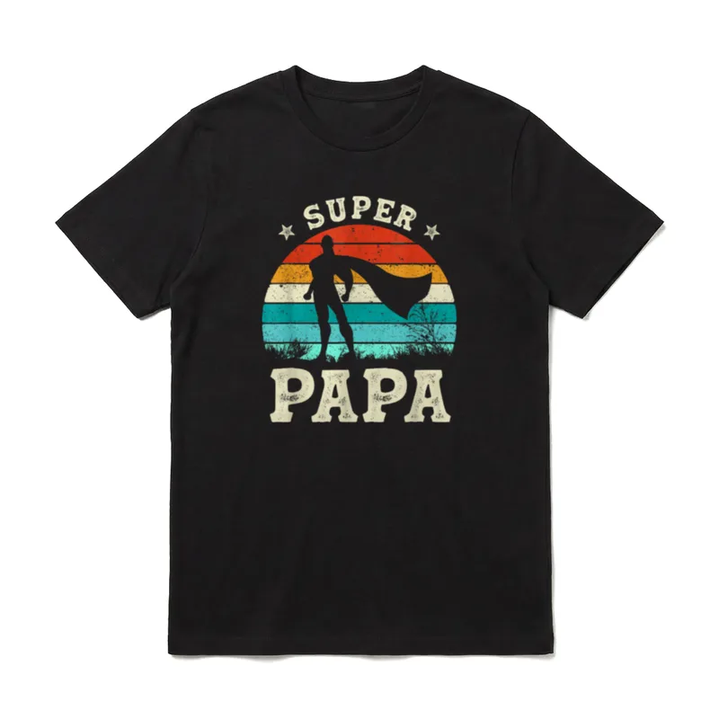 Superpapa Vatertag Sohn Tochter T-Shirt – Klassisches T-Shirt in Schwarz