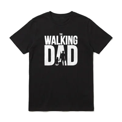 The walking Dad Vater Tochter T-Shirt – Klassisches T-Shirt in Schwarz