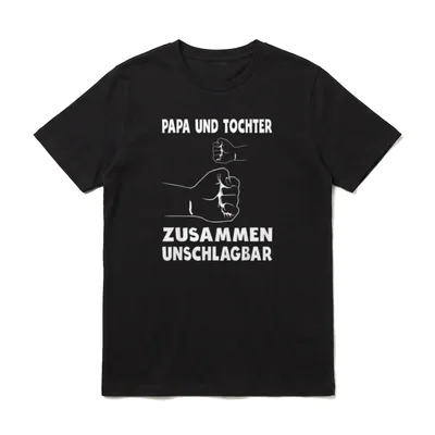 Papa Tochter Partnerlook Vater T-Shirt – Klassisches T-Shirt in Schwarz