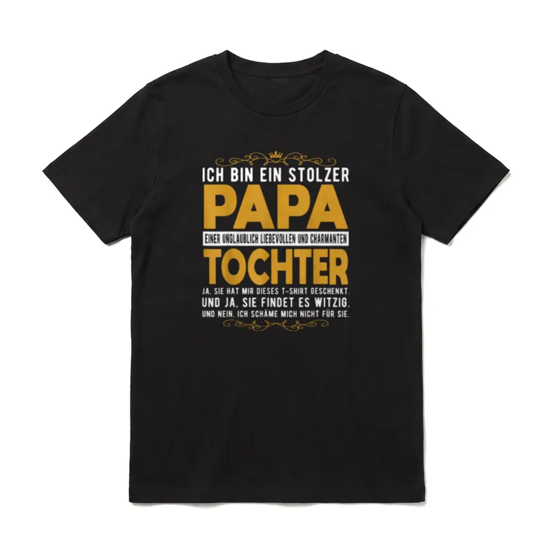 für Papa T-Shirt – Klassisches T-Shirt in Schwarz