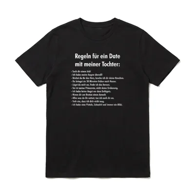 Regeln für ein Date T-Shirt – Klassisches T-Shirt in Schwarz