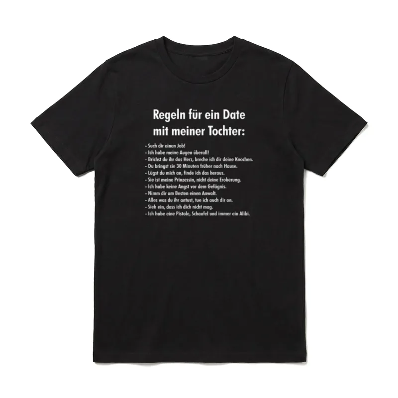 Regeln für ein Date T-Shirt – Klassisches T-Shirt in Schwarz