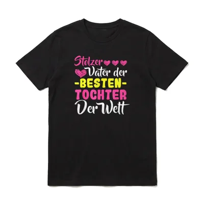 Vater Tochter beste der Welt T-Shirt – Klassisches T-Shirt in Schwarz