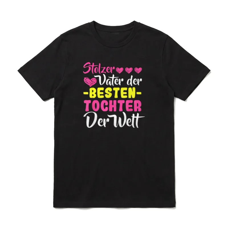 Vater Tochter beste der Welt T-Shirt – Klassisches T-Shirt in Schwarz