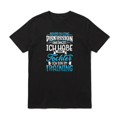 Bevor du eine Diskussion T-Shirt – Klassisches T-Shirt in Schwarz
