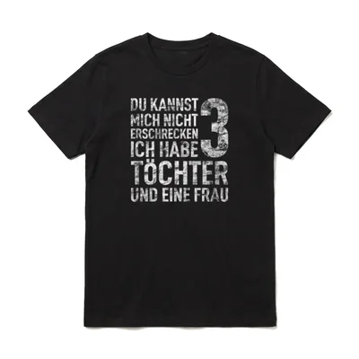 Du Kannst Mich Nicht Papa & Tochter T-Shirt – Klassisches T-Shirt in Schwarz