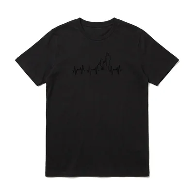 Vater Tochter Herzschlag Papa Töchterchen T-Shirt – Klassisches T-Shirt in Schwarz