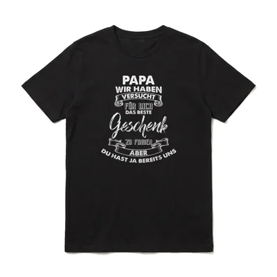 Vater Tochter Papa wir T-Shirt – Klassisches T-Shirt in Schwarz