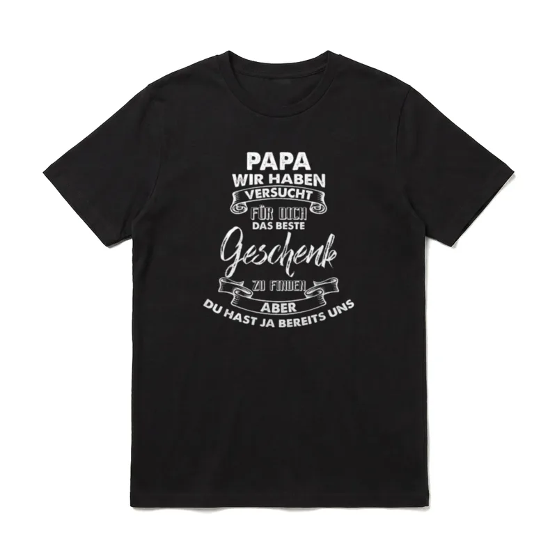 Vater Tochter Papa wir T-Shirt – Klassisches T-Shirt in Schwarz