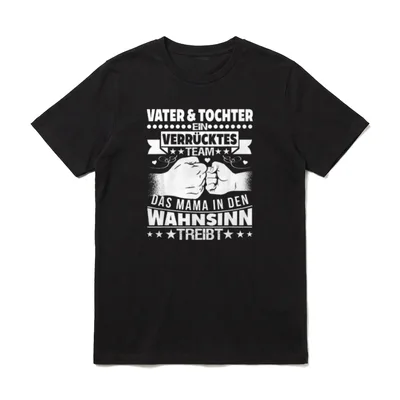 vater tochter partnerlook papa vatertag T-Shirt – Klassisches T-Shirt in Schwarz