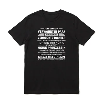 Glücklicher Papa Bester Papa Papa & Tochter T-Shirt – Klassisches T-Shirt in Schwarz