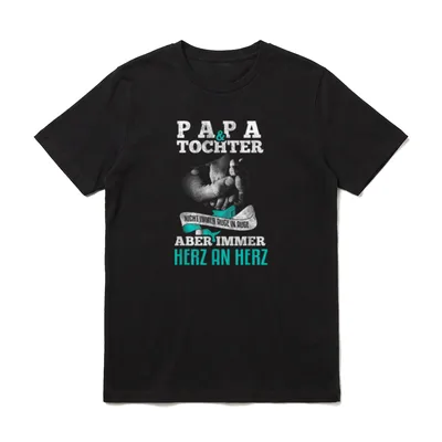 Vater und Tochter Partnerlook T-Shirt – Klassisches T-Shirt in Schwarz