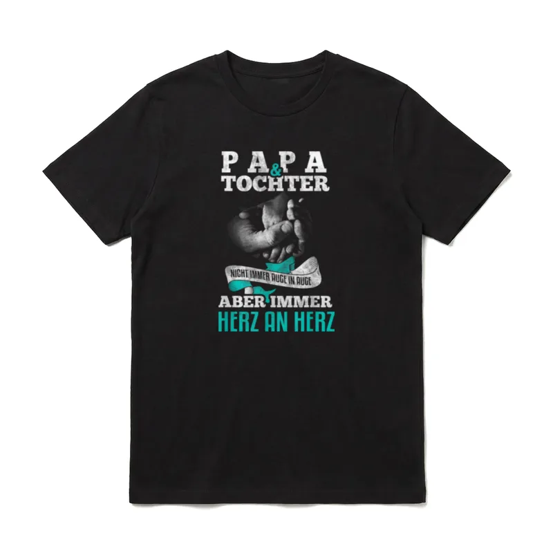 Vater und Tochter Partnerlook T-Shirt – Klassisches T-Shirt in Schwarz