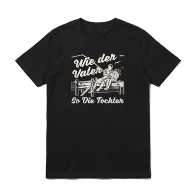 Wie der Vater so T-Shirt – Klassisches T-Shirt in Schwarz
