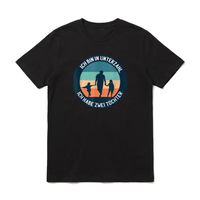 Papa und Tochter zwei T-Shirt – Klassisches T-Shirt in Schwarz