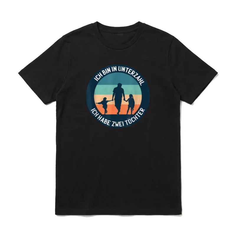 Papa und Tochter zwei T-Shirt – Klassisches T-Shirt in Schwarz