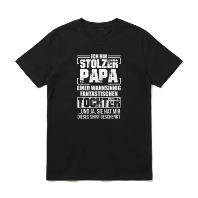 Ich bin stolzer Papa Tochter Geburtstag T-Shirt – Klassisches T-Shirt in Schwarz