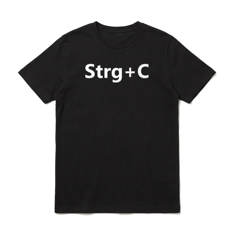 Strg C Vater Sohn T-Shirt – Weiße Aufschrift Strg + C – Klassisches T-Shirt in Schwarz