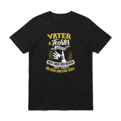 Vater Und Tochter Ein Herz T-Shirt – Klassisches T-Shirt in Schwarz