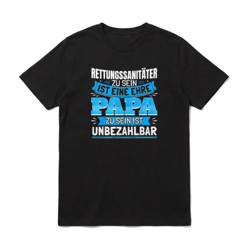 Rettungssanitäter Papa Sohn Tochter T-Shirt – Klassisches T-Shirt in Schwarz