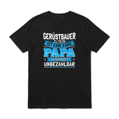 Gerüstbauer Papa Vati Sohn T-Shirt – Klassisches T-Shirt in Schwarz