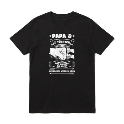 Papa & 2 Töchter Eine Bindung T-Shirt – Klassisches T-Shirt in Schwarz