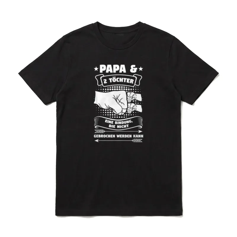 Papa & 2 Töchter Eine Bindung T-Shirt – Klassisches T-Shirt in Schwarz