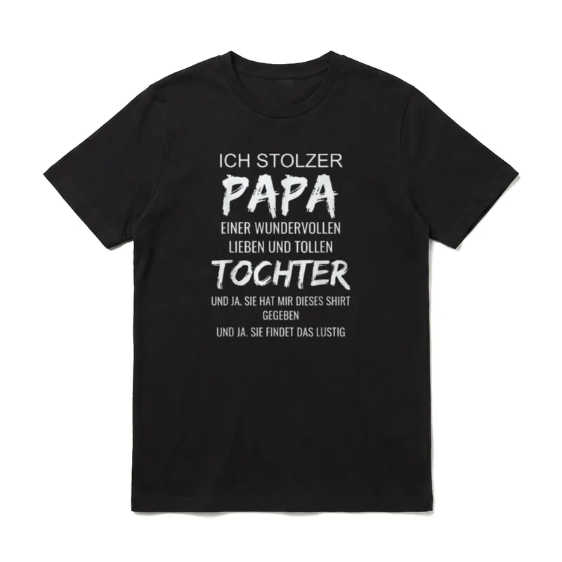 Stolzer Papa Einer Tochter T-Shirt – Klassisches T-Shirt in Schwarz