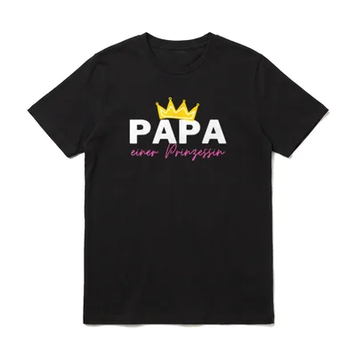 Papa einer Prinzessin T-Shirt – Klassisches T-Shirt in Schwarz