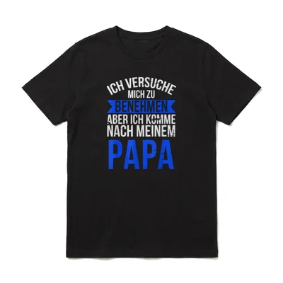 Stolzer Papa Tochter Vater T-Shirt – Klassisches T-Shirt in Schwarz