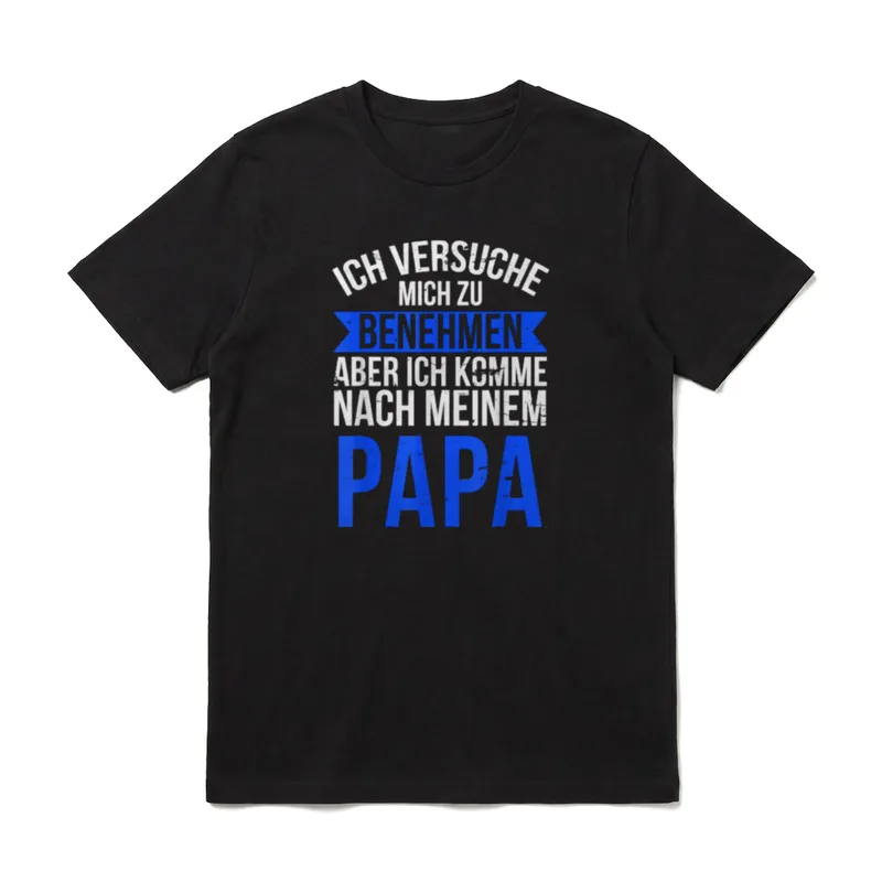 Stolzer Papa Tochter Vater T-Shirt – Klassisches T-Shirt in Schwarz