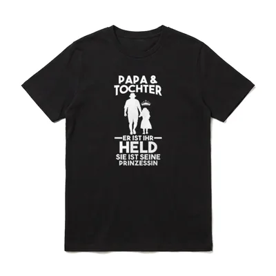 Papa Und Tochter Vater Prinzessin T-Shirt – Klassisches T-Shirt in Schwarz