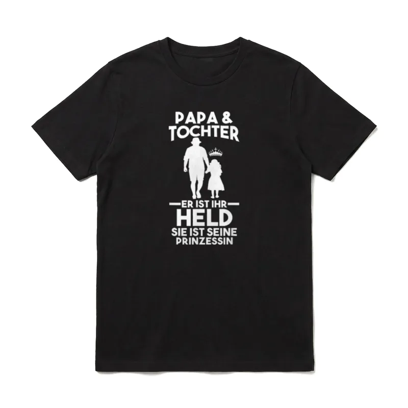 Papa Und Tochter Vater Prinzessin T-Shirt – Klassisches T-Shirt in Schwarz