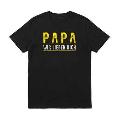 Papa Vatertag Sohn Tochter T-Shirt – Klassisches T-Shirt in Schwarz