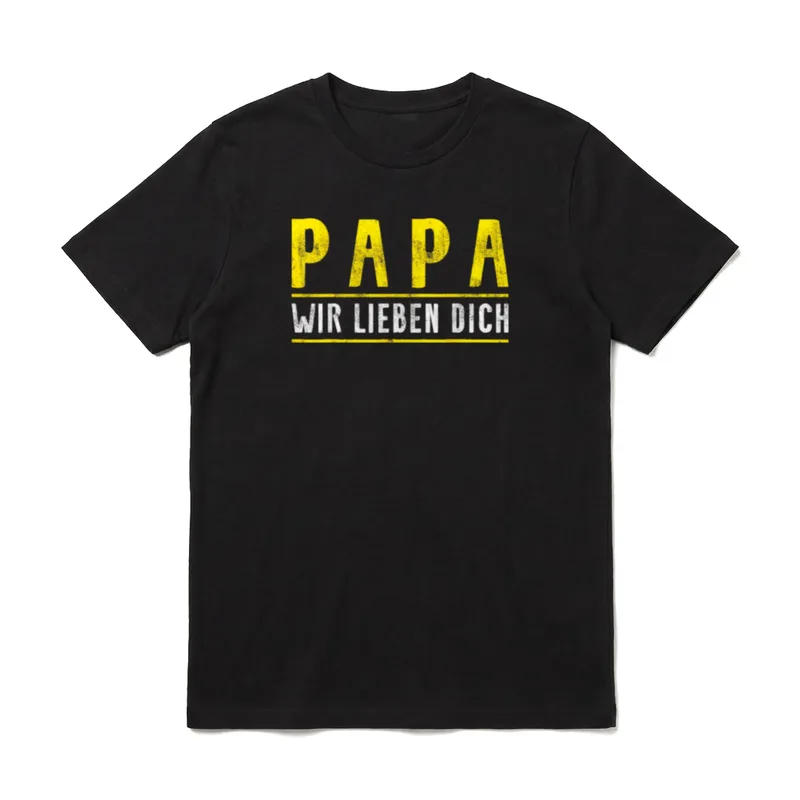 Papa Vatertag Sohn Tochter T-Shirt – Klassisches T-Shirt in Schwarz