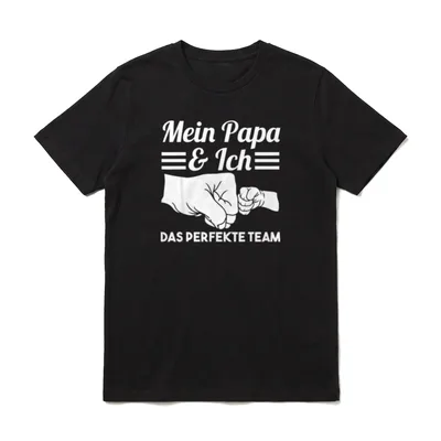 Vatertag Papa und Sohn T-Shirt – Klassisches T-Shirt in Schwarz