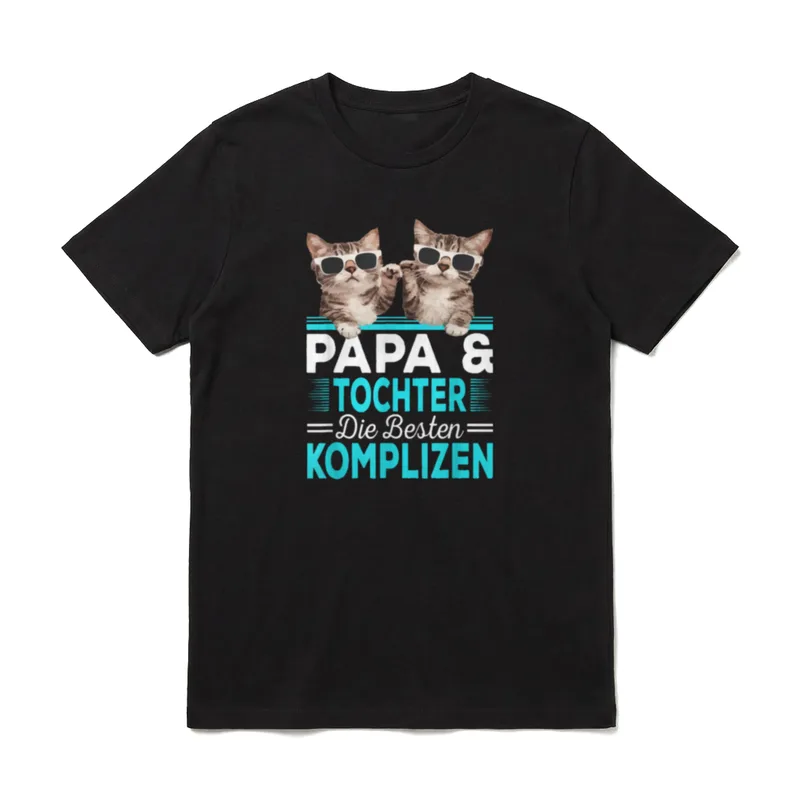 Papa und Tochter T-Shirt – Klassisches T-Shirt in Schwarz