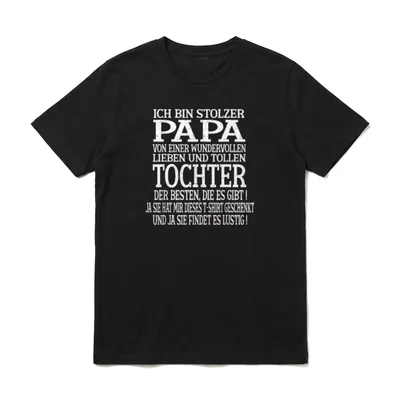 Ich Bin Stolzer Papa T-Shirt – Klassisches T-Shirt in Schwarz