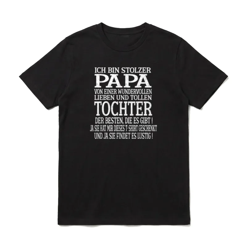 Ich Bin Stolzer Papa T-Shirt – Klassisches T-Shirt in Schwarz