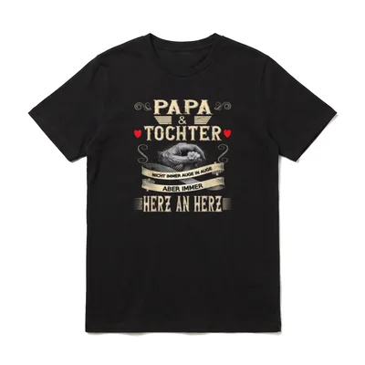 Papa & Tochter Vatertag Geburtstag T-Shirt – Klassisches T-Shirt in Schwarz
