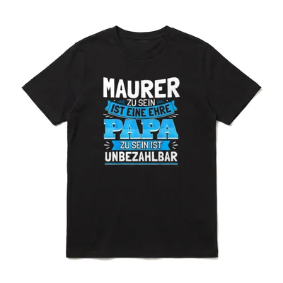 Maurer Papa Vati Familie T-Shirt – Klassisches T-Shirt in Schwarz